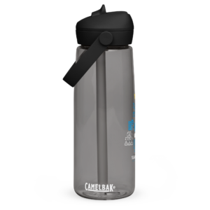 Flip straw water bottle