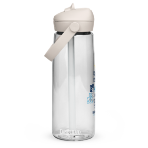 Flip straw water bottle
